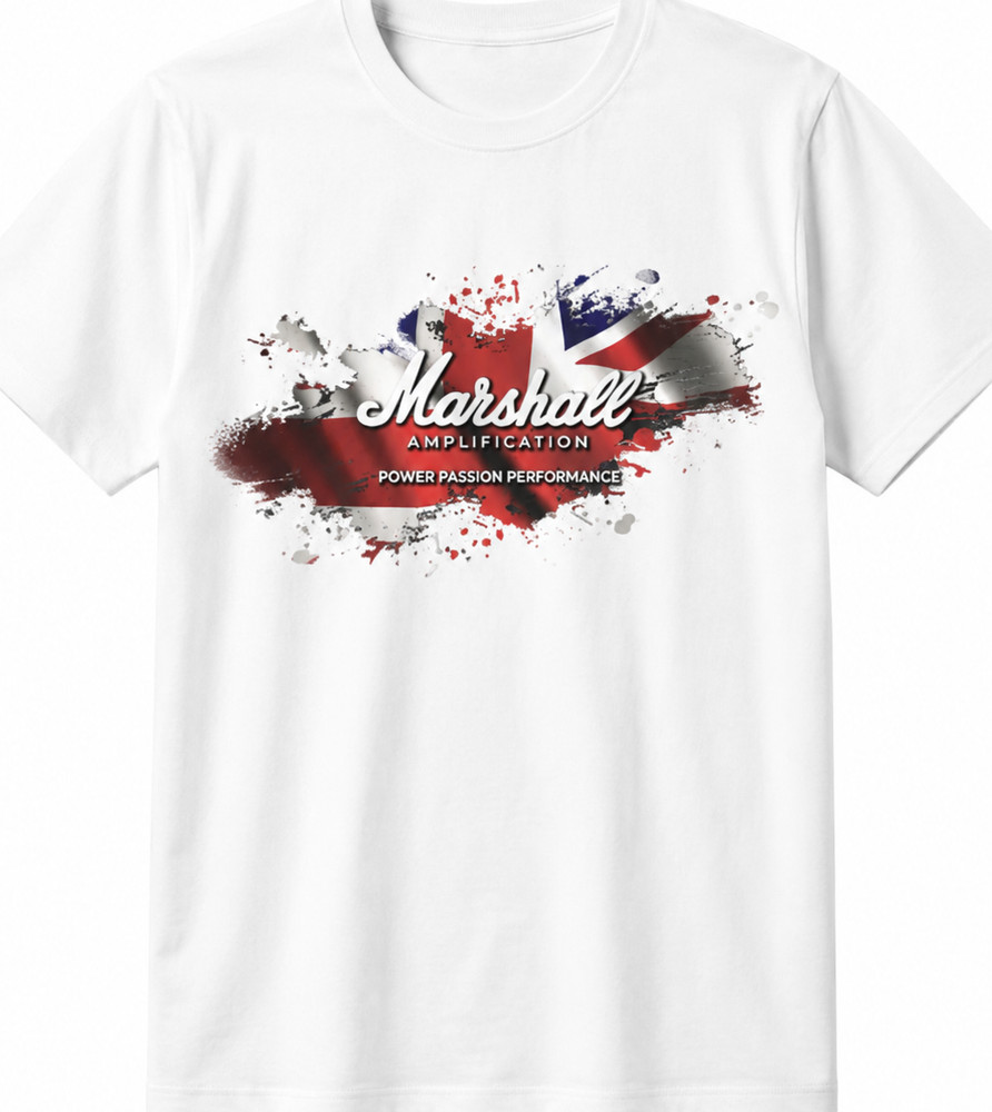 Marshall Amplification Amp amps Music Band T shirt tee Instrument