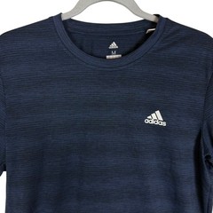 Adidas Climalite T-Shirt Mens Medium Blue Trefoil Logo Short Sleeve Performance
