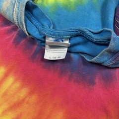 Colortone Tie-Dye Shirt Mens XL “199X” White Paint Style Graphic Large Brush “X”