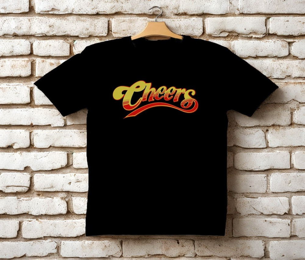 CHEERS Black T-Shirt Size S-5XL