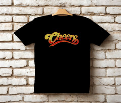 CHEERS Black T-Shirt Size S-5XL
