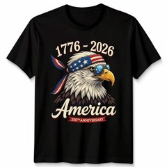 250 Years America Anniversary 1776 Bald Eagle 250th Birthday US Flag T-Shirt