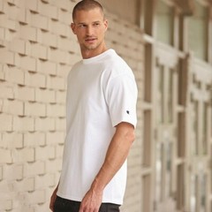 CHAMPION Mens T425 White 6 oz. Short Sleeve Cotton T-Shirts new 6 pack