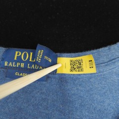 Polo Ralph Lauren T-Shirt -XXL Blue Heather -White Pony -Chain stitch Spellout
