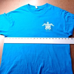 ALSTYLE T-shirt Men L Aqua Blue Maui Hawaii Sea Turtle Graphic Retro Casual