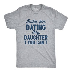 Mens Rules for Dating My Daughter T Shirt Funny Sarcastic Father Joke Rule List