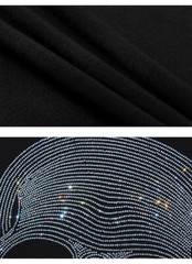 New Fashion Skull Rhinestones Summer Short Sleeve Luxury Men Streetwear T-Shirt