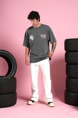 Darc Sport x Von Dutch NFGU Premium Oversized Tee Wolf Gray Pink Rose Medium