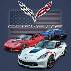 Joe Blow T’s Chevy Corvette C7 Grand Sport Men’s Blue T-Shirt Z07 LT1 Gransport
