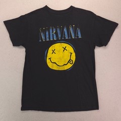 Nirvana Band Casual Crew Neck Graphic Shirt Adult Mens Size M Black 15994