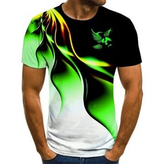 Men Eagle 3D Print T-Shirt Oversized Harajuku Streetwear Casual Tee