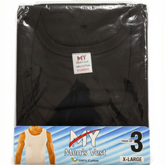 MENS VESTS 100% COTTON TANK TOP SUMMER TRAINING GYM TOPS PACK PLAIN S M L XL 2XL