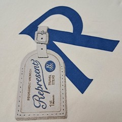 Represent Luggage Tag R Tee Permanent Vacation Travel Priority T-Shirt Men’s XL