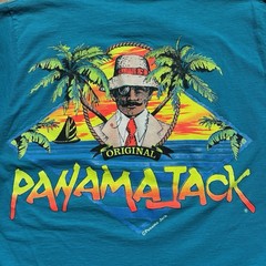 Vintage 90s Panama Jack Blue Graphic T Shirt Large Single Stitch Made In USA