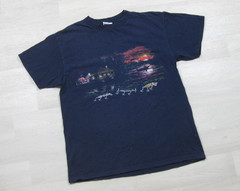 Vintage 90s Fishing T Shirt Men’s (L) Cabincore Outdoor Nature Tultex