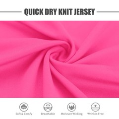 Workout Shirts for Men Dry Fit Short Sleeve Crew Neck,Hot Pink,S