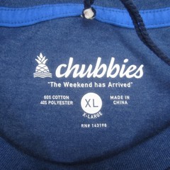 Chubbies Shirt Mens XL Blue The Weekend Has Arrived Pocket Crewneck Preppy