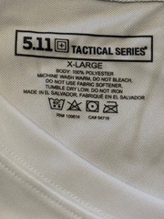 5.11 Tactical Men’s Size XL Loose Fit Short Sleeve V-Neck Shirt – White or Black