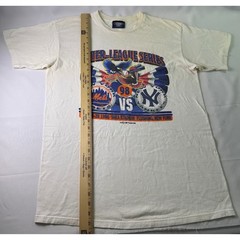 Vintage 1998 Yankees vs Mets Subway Series T-Shirt Shea Stadium MLB Large RARE
