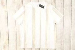 INC INTERNATIONAL CONCEPTS STRIPED SAND BEIGE WHITE XL TEE TSHIRT MENS NWT NEW