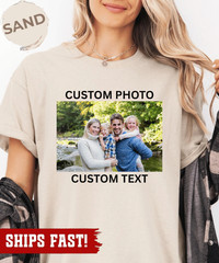 Custom Photo Shirt, Personalized T-Shirt, Family Picture Tee, Logo Image Shirts