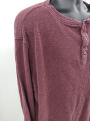 Foundry Supply Co Henley Shirt Adult 2XLT TALL Red Thermal Outdoor Men !