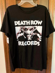 Death Row Records Snoop Dogg T-Shirt Shirt L Bling Ice Chain Portrait Last One !