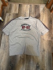 Vintage Y2K Men’s Aeropostale T-Shirt Size Large Grey Blue Athletic Dept