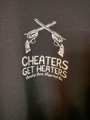 Combat Iron (Cheaters Get Heaters) Black Athletic Fit XL 60/40 Cotton-Poly Blend