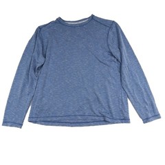 Orvis Cascade Long Sleeve Shirt Men’s L Blue Crewneck Pullover Relaxed Casual