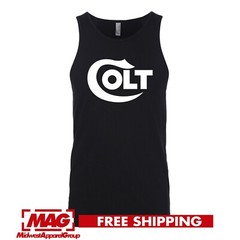 COLT BLACK TANK TOP Military Shirt Tee Weapon Gun Rifle Pistol 2nd Firearms Hand