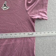 Jordan Men Shirt M Purple Graphic Nike Air Flight Jumpman Logo Short Sleeve