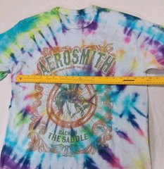 Hand-Dyed XL Aerosmith Band T-Shirt Upcycled Tie-Dye ‘Back In The Saddle’ Unisex