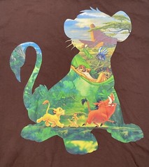 Disney Lion King Shirt Mens Size 3XL XXL Simba Silhouette Timon & Pumbaa Black