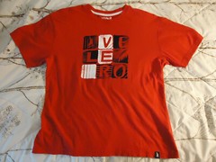 Velero mens T-shirt XL red short sleeve 100 percent cotton solid graphic