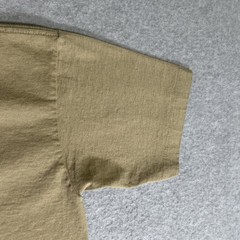 Vtg. 80s/90s Alore Single Stitch Blank Tan T-Shirt Small Made in USA Slub Cotton
