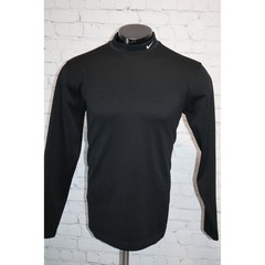Nike Golf Mock Turtleneck Neck Shirt Men Large Black Dri-Fit Performance Top
