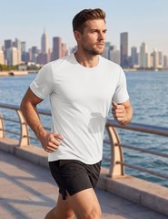 Men’s Workout Shirt Short Sleeve Quick Dry UPF 50+ UV Protection Running Gym Tee