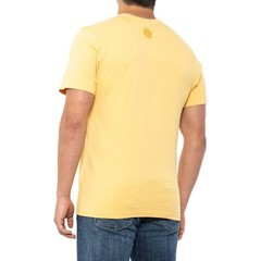NWT Men’s Life Is Good Wake Up & Smell The Campfire Camping Yellow Crusher Tee