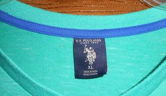 US Polo Assn Stretch Men’s V-Neck Short Sleeve Dual Sea Green T-Shirt XL – EUC!
