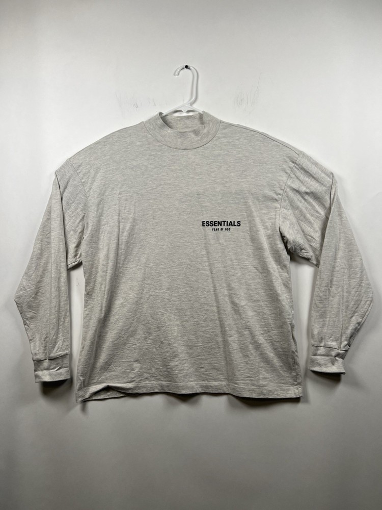 Fear of God Essentials Jersey Long sleeve shirt Light Oatmeal, Size XS Men