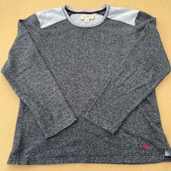Tommy Bahama Pullover Shirt Mens XL Gray Casual Marled Knit Long Sleeve 229901