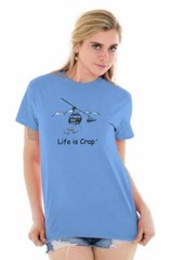 Life Is Crap Funny Ski Lift Skiing Fail Gift Mens Casual Crewneck T Shirts Tees