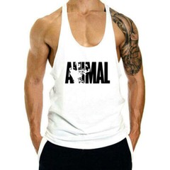 Men Bodybuilding Tank Top Muscle T-Shirt Gym Fitness Stringer ANIMAL Shirts