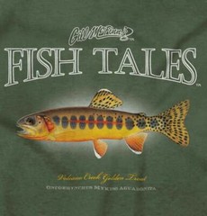 Gill McFinns Golden Trout Fisherman Fishing Womens or Mens Crewneck T Shirt Tee