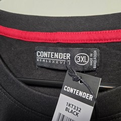 Contender Men’s Graphic Tee Black Streetwear Comic Woman Lips Size 3XL Savage