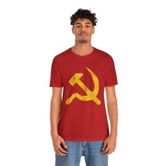 Hammer & Sickle T-Shirt | Yellow Graffiti Communist Soviet Symbol Tee Shirt