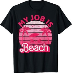 RARE! My Job Is Beach Retro Vintage Funny Gift Beach Jobs T-Shirt