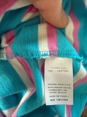 Chubbies crew-neck striped t-shirt blue pink men’s medium VGUC