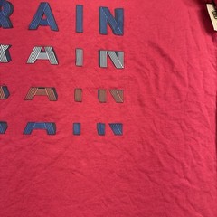 NEW Foundry T Shirt Mens Size XLT Red Train Spellout Short Sleeve
